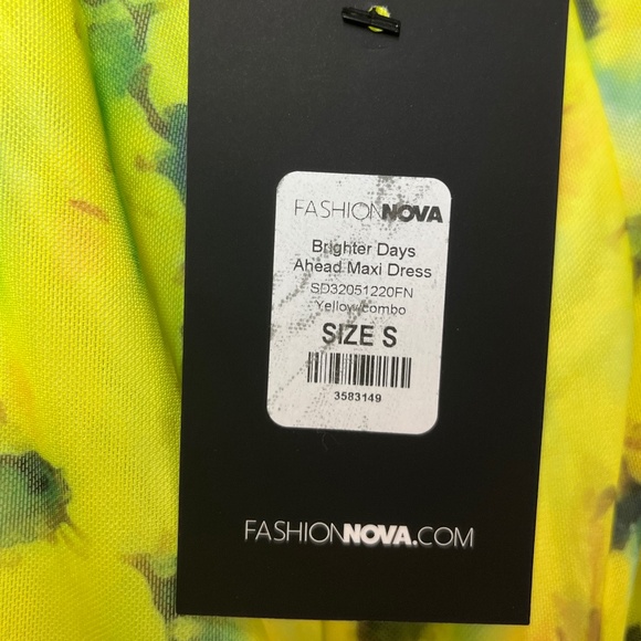 FASHION NOVA Brighter Days Ahead Maxi Dress SMALL - Picture 5 of 6